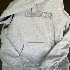 American Eagle heather grey hoodie, men’s adult M
